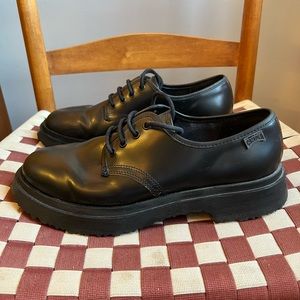 Camper chunky black leather shoes